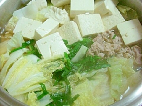冬の定番！豆腐と白菜の鍋